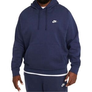 Nike Mens Sportswear Club Fleece
Pullover Hoodie Navy/White
